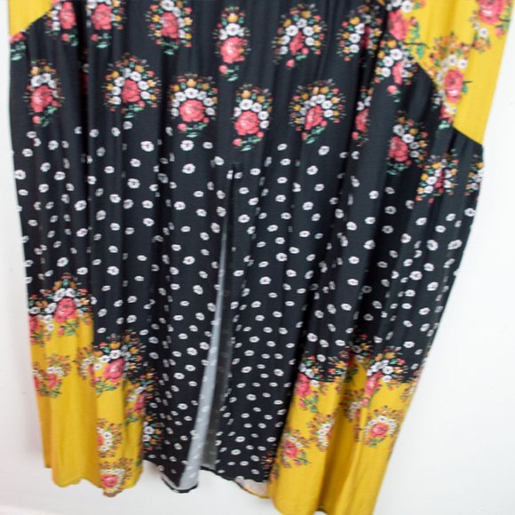 Farm Rio X Anthropologie Floral Blocked Long Sleeve Maxi Dress - Picture 5 of 16